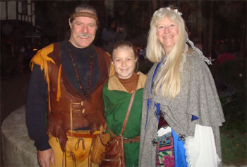 The Dawe family at the Maryland Renaissance Festival